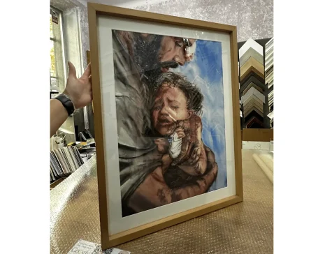 Acuarela enmarcada en madera de Haya